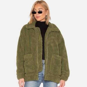 I AM GIA Pixie Teddy Coat in Olive